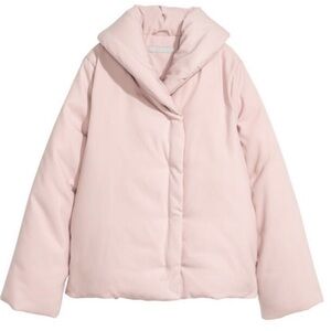 H&M Blush Pink Puffer Coat Size 6